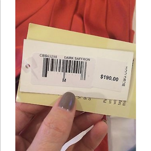 BCBG Dresses Nwt Bcbg Satin Halter Dress Saffron M Poshmark